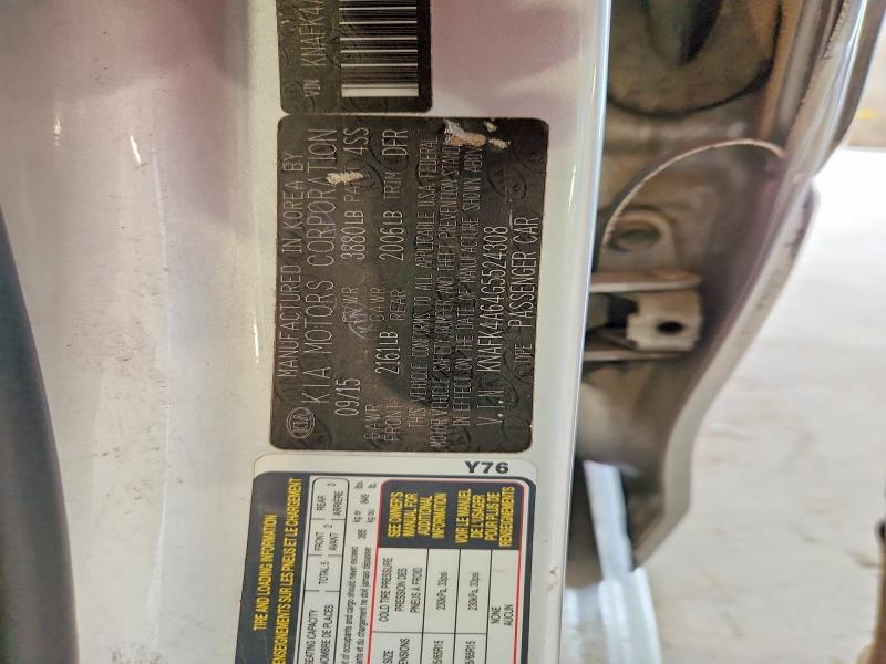 2016 Kia Forte მანქანა იყიდება აუქციონზე, vin: KNAFK4A64G5524308, აუქციონის ნომერი: 53209206