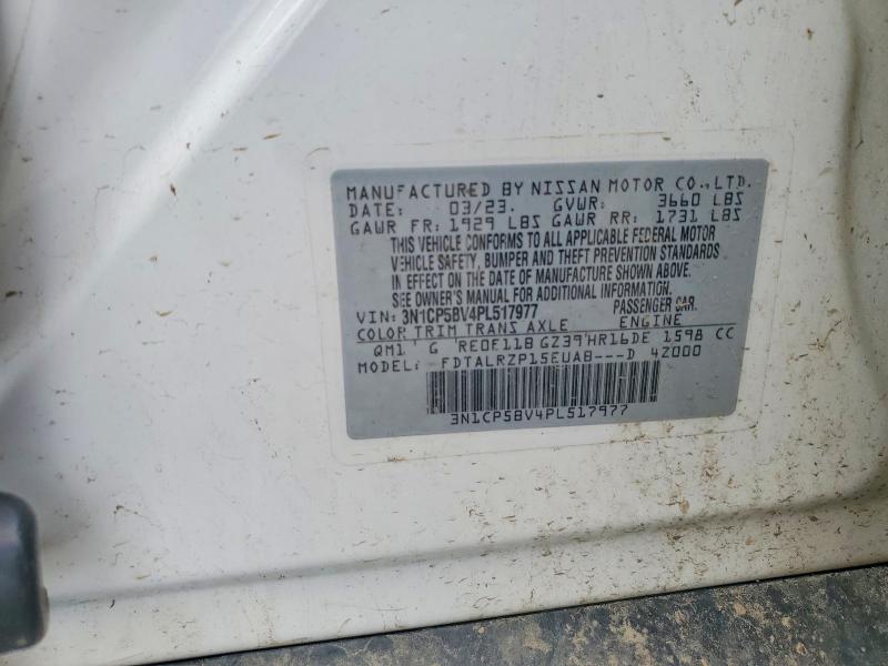 Продажа на аукционе авто 2023 Nissan Kicks, vin: 3N1CP5BV4PL517977, номер лота: 53241916