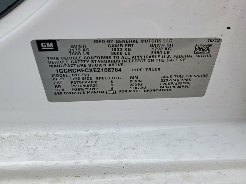 Продаж на аукціоні авто 2014 Chevrolet Silverado, vin: 1GCRCRECXEZ186784, номер лоту: 54295556