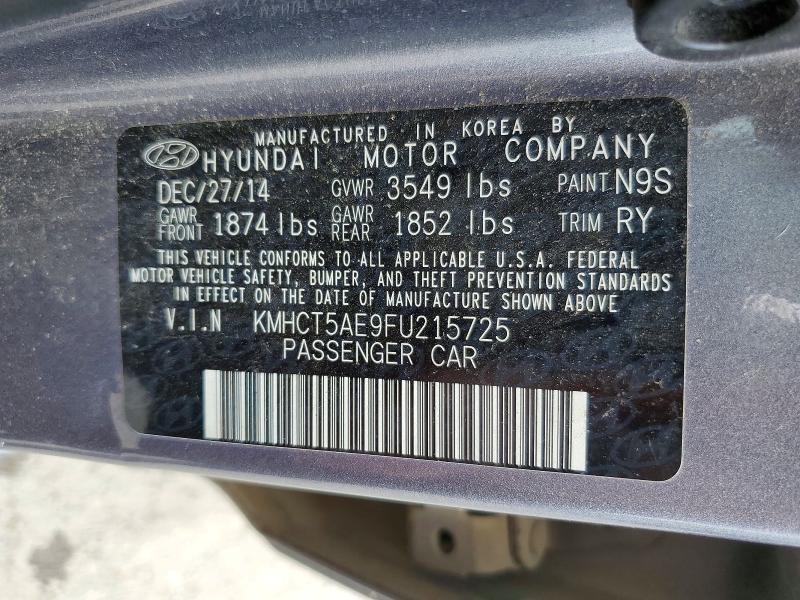 Продажа на аукционе авто 2015 Hyundai Accent, vin: KMHCT5AE9FU215725, номер лота: 53540586