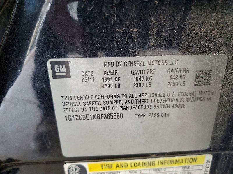 Продажа на аукционе авто 2011 Chevrolet Malibu, vin: 1G1ZC5E1XBF365680, номер лота: 52519516