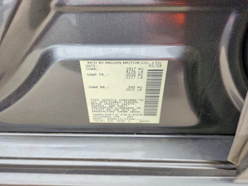 Продажа на аукционе авто 2018 Nissan Altima, vin: 1N4AL3AP7JC263309, номер лота: 54632586