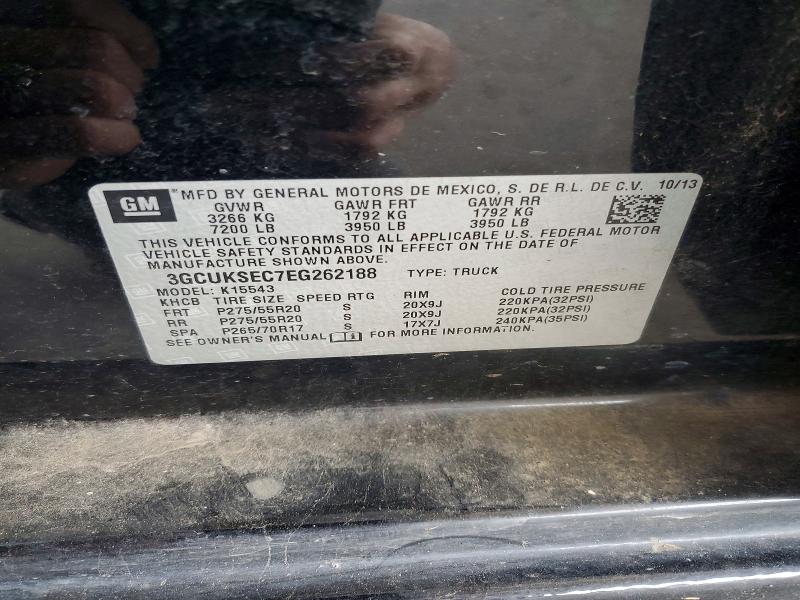 52690236 :رقم المزاد ، 3GCUKSEC7EG262188 vin ، 2014 Chevrolet Silverado مزاد بيع