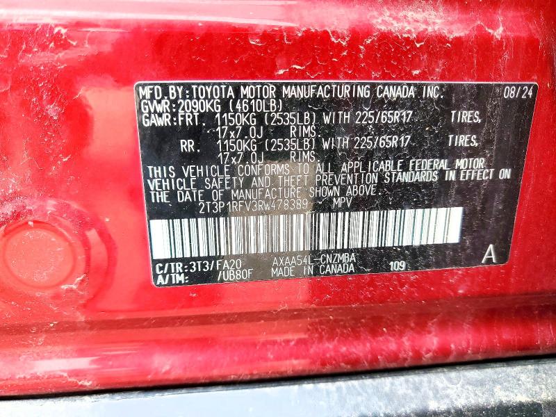 Продаж на аукціоні авто 2024 Toyota Rav4, vin: 2T3P1RFV3RW478389, номер лоту: 51706486