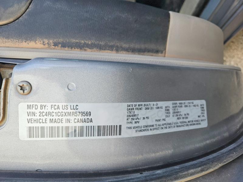 Продаж на аукціоні авто 2021 Chrysler Voyager, vin: 2C4RC1CGXMR579569, номер лоту: 54853216