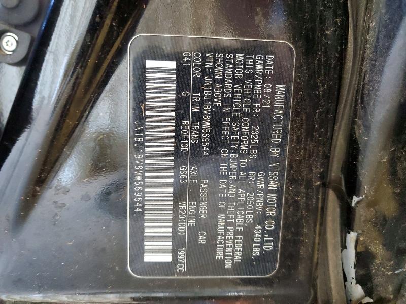 Продаж на аукціоні авто 2021 Nissan Rogue Sport, vin: JN1BJ1BV8MW569544, номер лоту: 55069286