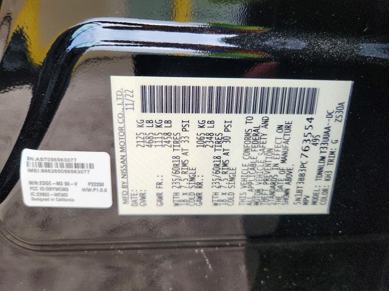 Продажа на аукционе авто 2023 Nissan Rogue, vin: 5N1BT3BB3PC763554, номер лота: 54044856