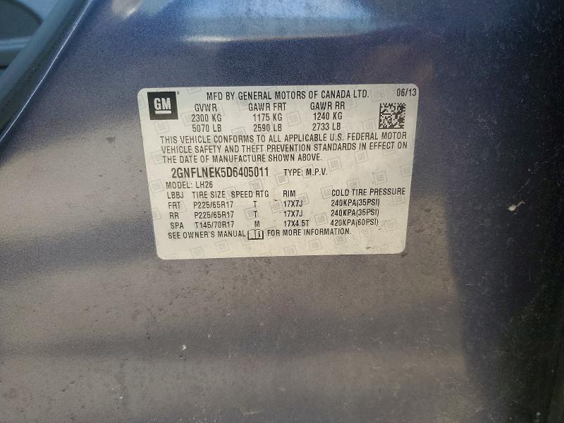 Продаж на аукціоні авто 2013 Chevrolet Equinox, vin: 2GNFLNEK5D6405011, номер лоту: 52922136
