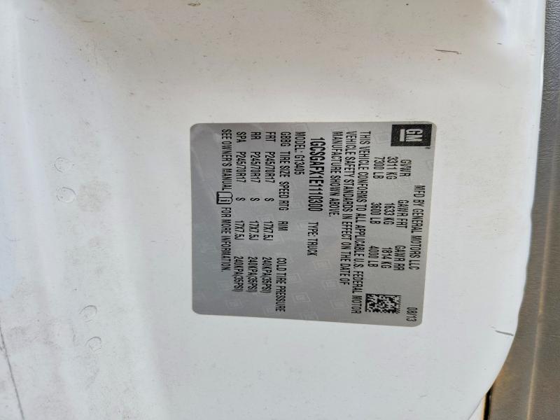 Aukcja sprzedaży 2014 Chevrolet Express G1500, vin: 1GCSGAFX1E1110300, numer aukcji: 54483956