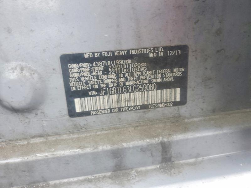 Продаж на аукціоні авто 2014 Subaru Impreza, vin: JF1GR7E63EG259080, номер лоту: 54913186