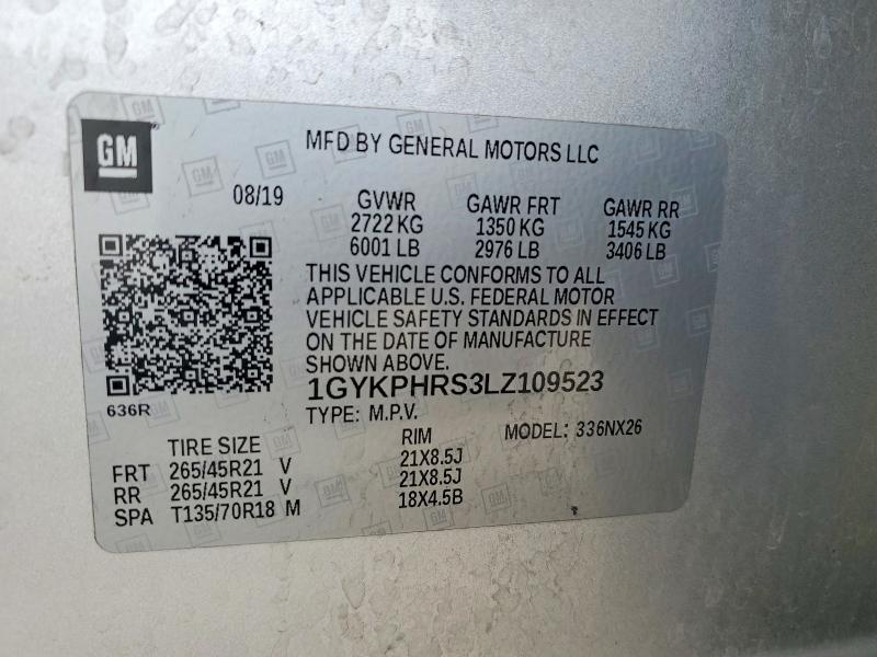 Aukcja sprzedaży 2020 Cadillac Xt6, vin: 1GYKPHRS3LZ109523, numer aukcji: 52515826
