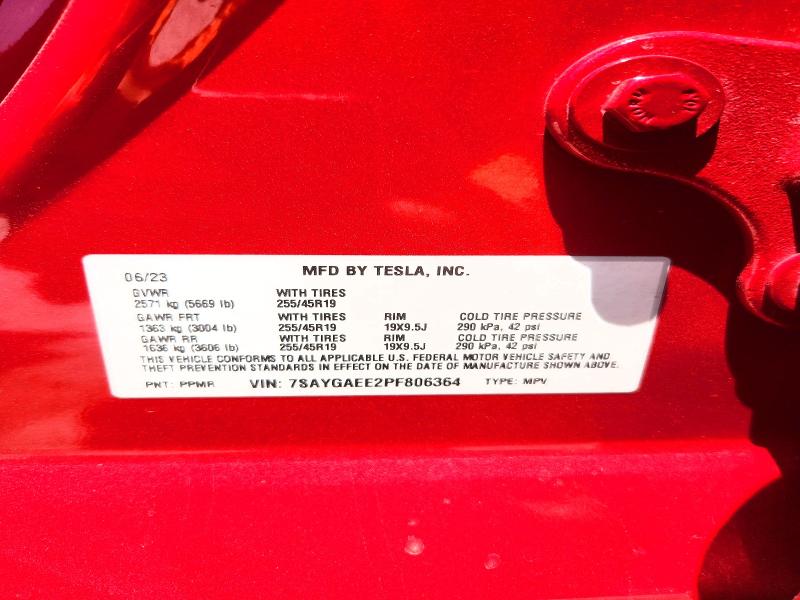 Aukcja sprzedaży 2023 Tesla Model Y, vin: 7SAYGAEE2PF806364, numer aukcji: 53610106