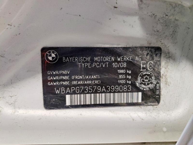 53332596 :رقم المزاد ، WBAPG73579A399083 vin ، 2009 Bmw 3 Series 328i مزاد بيع