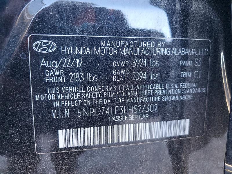 Продажа на аукционе авто 2020 Hyundai Elantra, vin: 5NPD74LF3LH527302, номер лота: 53328306