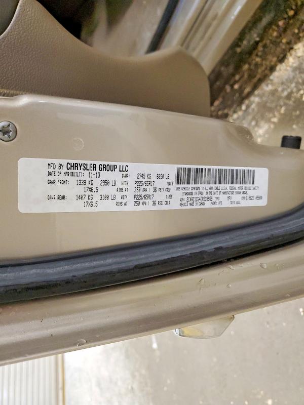 52347746 :رقم المزاد ، 2C4RC1CG4ER233969 vin ، 2014 Chrysler Town & Country مزاد بيع