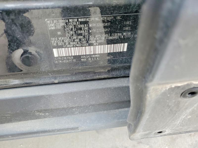 2021 Toyota Rav4 Hybrid მანქანა იყიდება აუქციონზე, vin: 4T3R6RFV7MU014069, აუქციონის ნომერი: 54500436