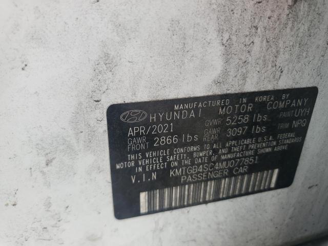 Aukcja sprzedaży 2021 Genesis G80, vin: KMTGB4SC4MU077851, numer aukcji: 52852006