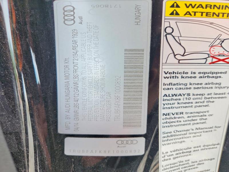 Продажа на аукционе авто 2015 Audi Tt, vin: TRUBFAFK8F1000892, номер лота: 54556096