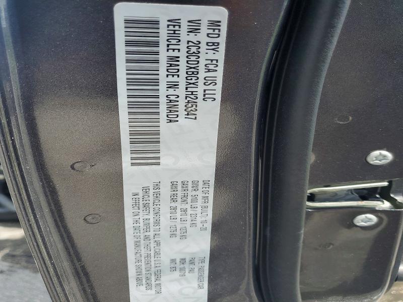 55136026 :رقم المزاد ، 2C3CDXBGXLH245347 vin ، 2020 Dodge Charger مزاد بيع