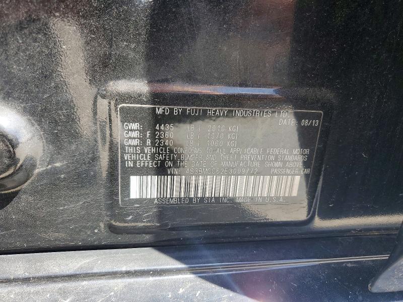 Aukcja sprzedaży 2014 Subaru Legacy, vin: 4S3BMCC62E3009772, numer aukcji: 51801466