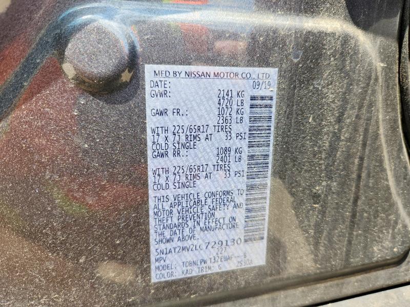 Продажа на аукционе авто 2020 Nissan Rogue, vin: 5N1AT2MV2LC729130, номер лота: 54109376
