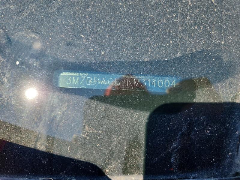 54425166 :رقم المزاد ، 3MZBPACL7NM314004 vin ، 2022 Mazda 3 مزاد بيع