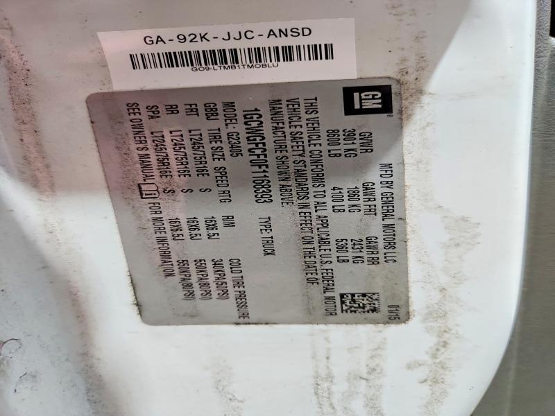 Продаж на аукціоні авто 2015 Chevrolet Express G2500, vin: 1GCWGFCF0F1168393, номер лоту: 52079806