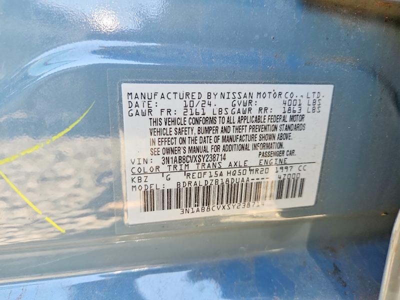 2025 Nissan Sentra მანქანა იყიდება აუქციონზე, vin: 3N1AB8CVXSY238714, აუქციონის ნომერი: 51840146