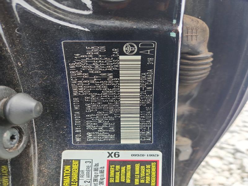 Продажа на аукционе авто 2014 Toyota Corolla, vin: 2T1BURHE2EC203549, номер лота: 54497476