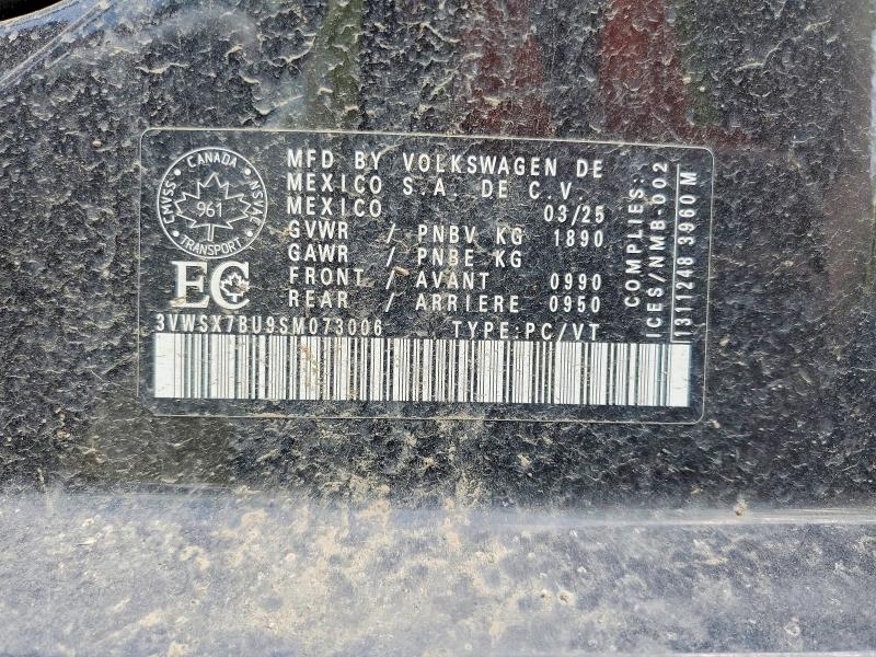 53064256 :رقم المزاد ، 3VWSX7BU9SM073006 vin ، 2025 Volkswagen Jetta مزاد بيع