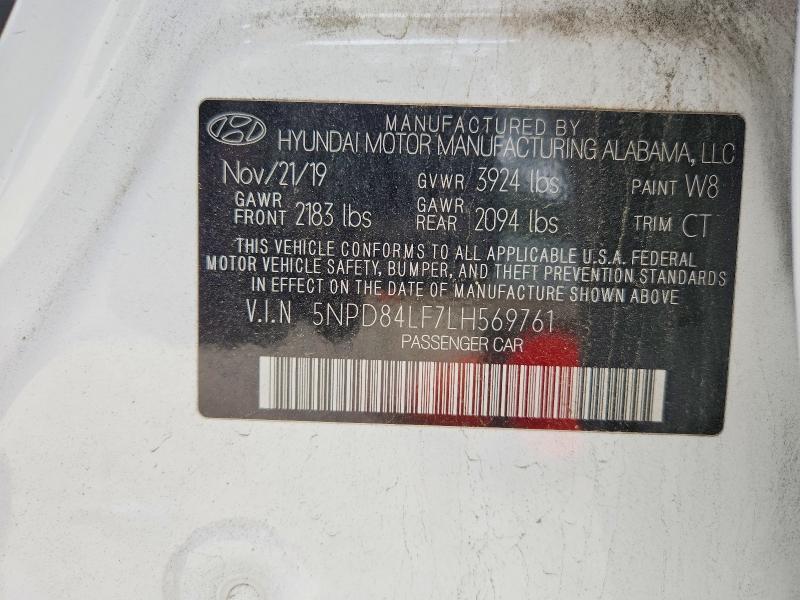 Продажа на аукционе авто 2020 Hyundai Elantra, vin: 5NPD84LF7LH569761, номер лота: 53007216
