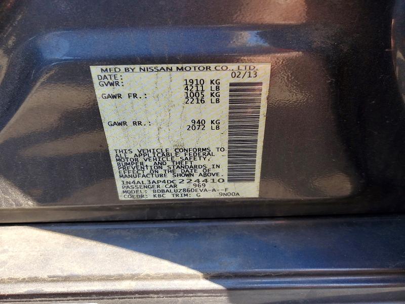 Продаж на аукціоні авто 2013 Nissan Altima, vin: 1N4AL3AP4DC224410, номер лоту: 54227406