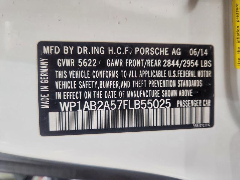 2015 Porsche Macan მანქანა იყიდება აუქციონზე, vin: WP1AB2A57FLB55025, აუქციონის ნომერი: 53017126