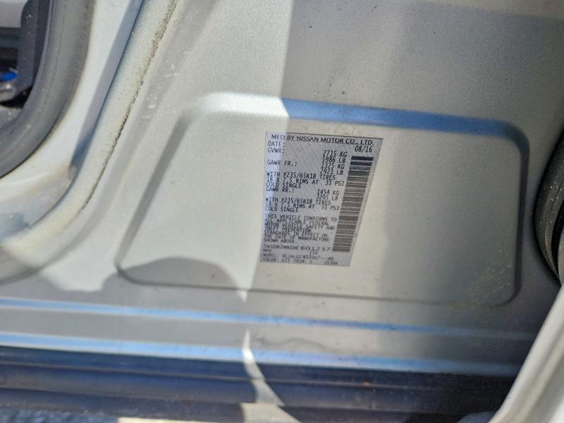 53224646 :رقم المزاد ، 5N1DR2MN1HC601237 vin ، 2017 Nissan Pathfinder مزاد بيع
