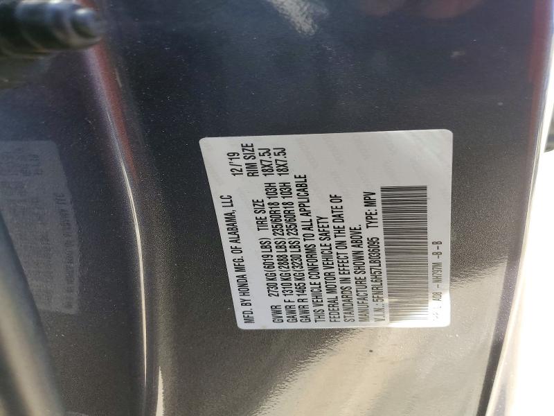 52906646 :رقم المزاد ، 5FNRL6H57LB036095 vin ، 2020 Honda Odyssey مزاد بيع