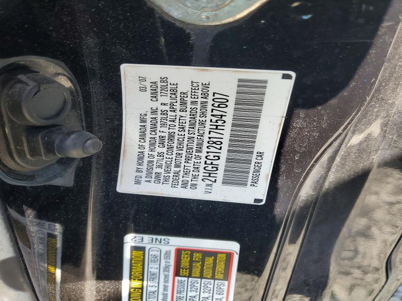 Aukcja sprzedaży 2007 Honda Civic, vin: 2HGFG12817H547607, numer aukcji: 55138666