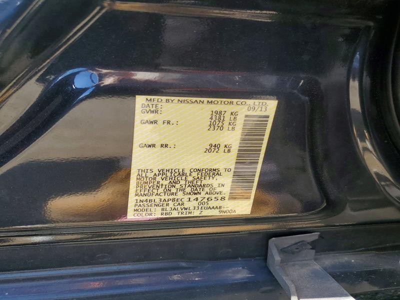 52311116 :رقم المزاد ، 1N4BL3AP8EC147658 vin ، 2014 Nissan Altima مزاد بيع