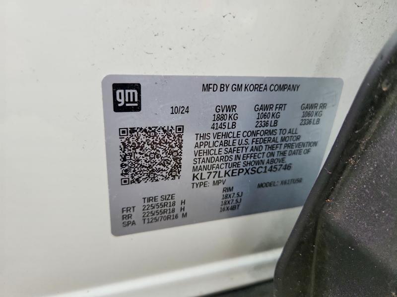 Продажа на аукционе авто 2025 Chevrolet Trax, vin: KL77LKEPXSC145746, номер лота: 52164976