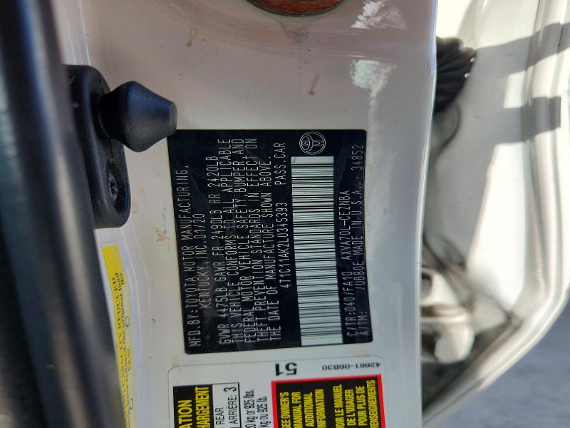 Aukcja sprzedaży 2020 Toyota Camry, vin: 4T1C11AK2LU345393, numer aukcji: 54678926