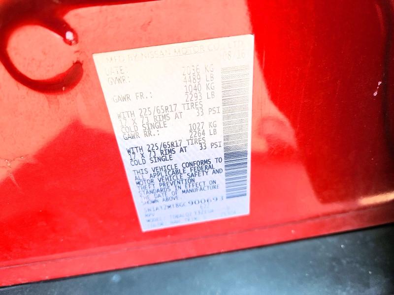 2016 Nissan Rogue მანქანა იყიდება აუქციონზე, vin: 5N1AT2MT8GC900693, აუქციონის ნომერი: 52484786