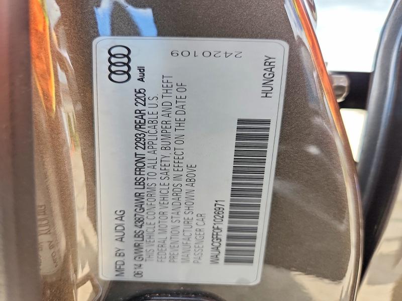 Aukcja sprzedaży 2015 Audi A3, vin: WAUACGFF0F1026971, numer aukcji: 54468326