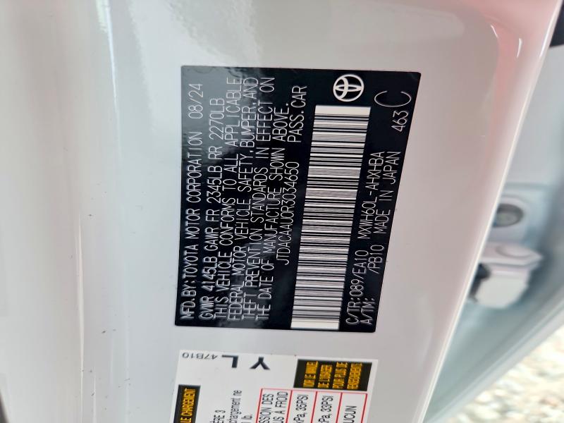 Продаж на аукціоні авто 2024 Toyota Prius, vin: JTDACAAU0R3034650, номер лоту: 53243956