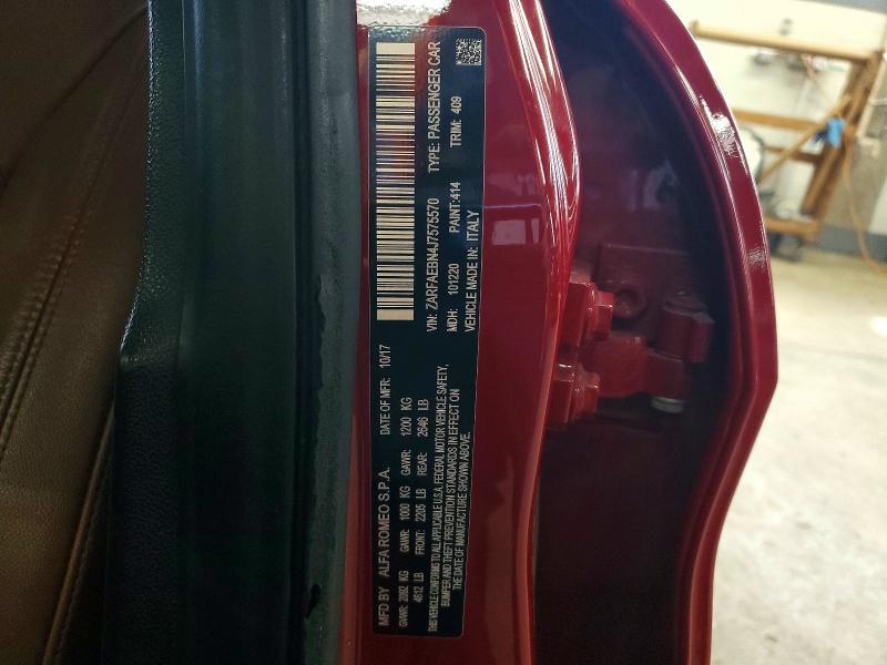 Продаж на аукціоні авто 2018 Alfa Romeo Giulia, vin: ZARFAEBN4J7575570, номер лоту: 54695676