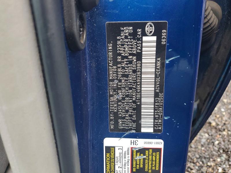 2009 Toyota Camry მანქანა იყიდება აუქციონზე, vin: 4T1BE46K49U363980, აუქციონის ნომერი: 52954266