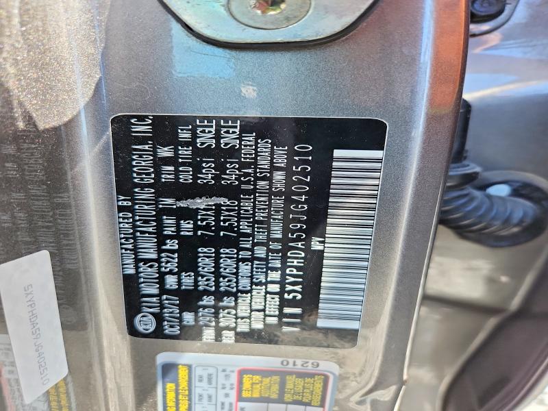 Продаж на аукціоні авто 2018 Kia Sorento, vin: 5XYPHDA59JG402510, номер лоту: 54953446
