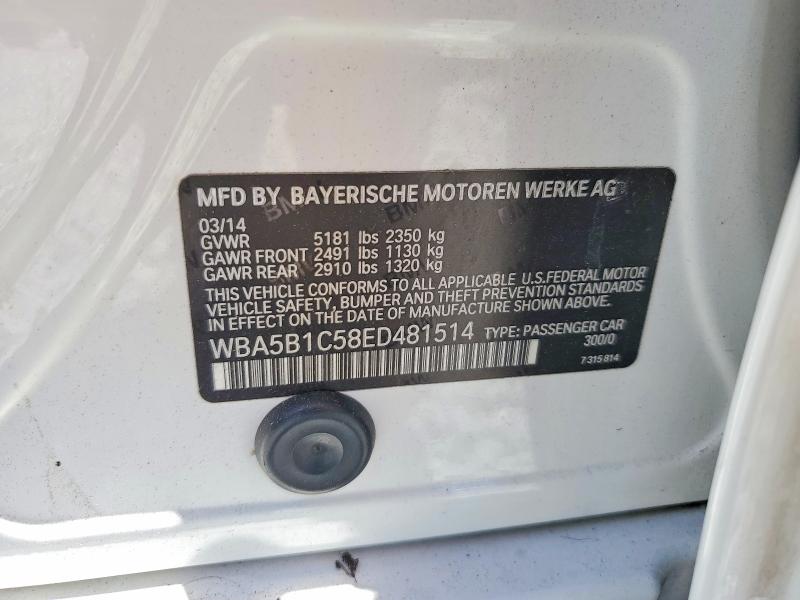 Продаж на аукціоні авто 2014 Bmw 535, vin: WBA5B1C58ED481514, номер лоту: 53876856
