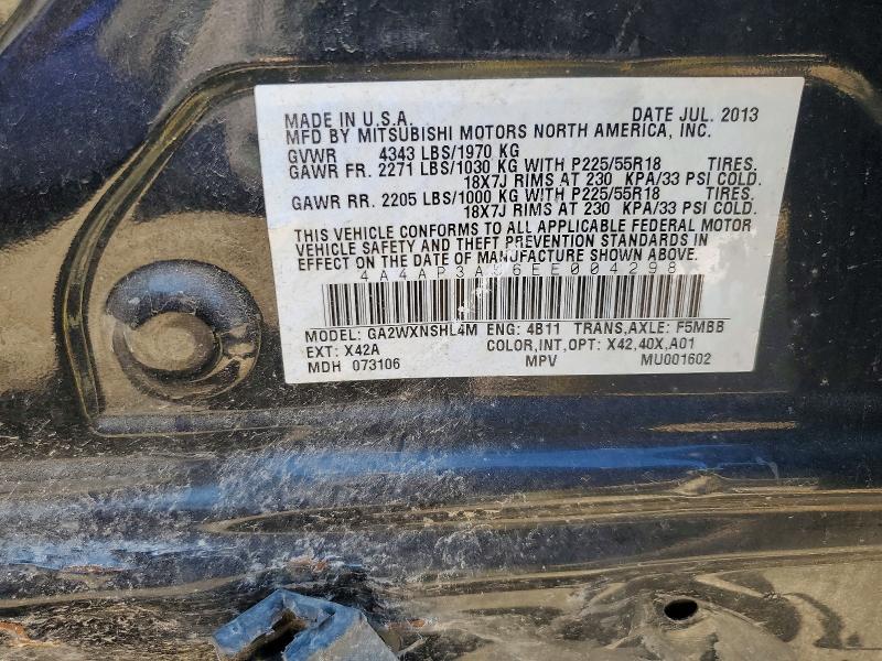 Aukcja sprzedaży 2014 Mitsubishi Outlander Sport, vin: 4A4AP3AU6EE004298, numer aukcji: 53068016