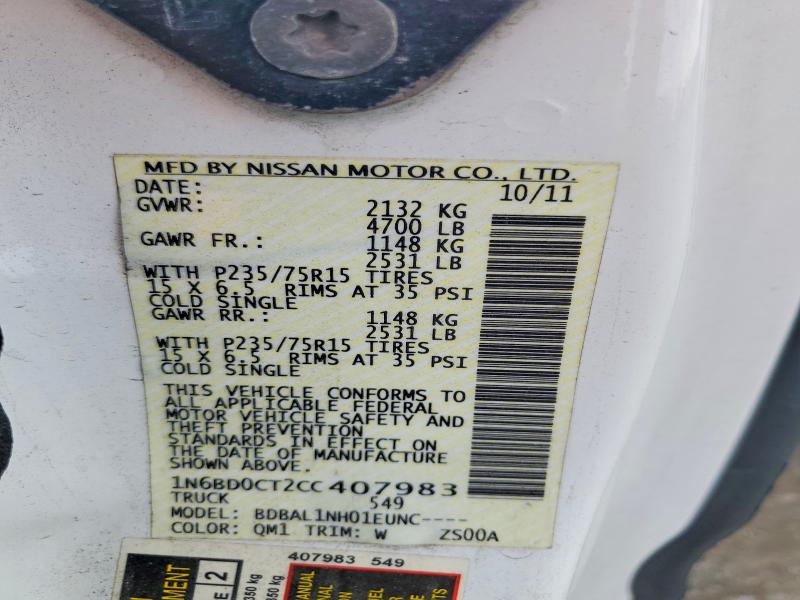 2012 Nissan Frontier მანქანა იყიდება აუქციონზე, vin: 1N6BD0CT2CC407983, აუქციონის ნომერი: 54992806