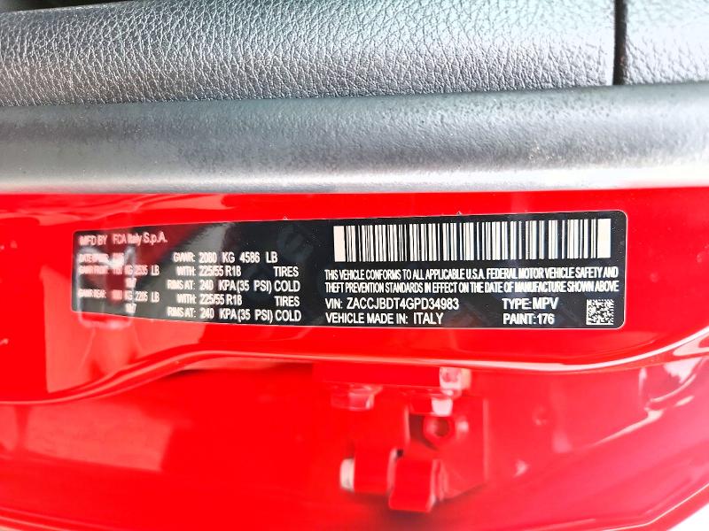 Auction sale of the 2016 Jeep Renegade, vin: ZACCJBDT4GPD34983, lot number: 52692266
