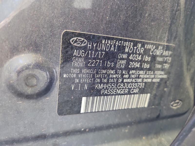 Aukcja sprzedaży 2018 Hyundai Elantra Gt, vin: KMHH55LC8JU033731, numer aukcji: 51299486